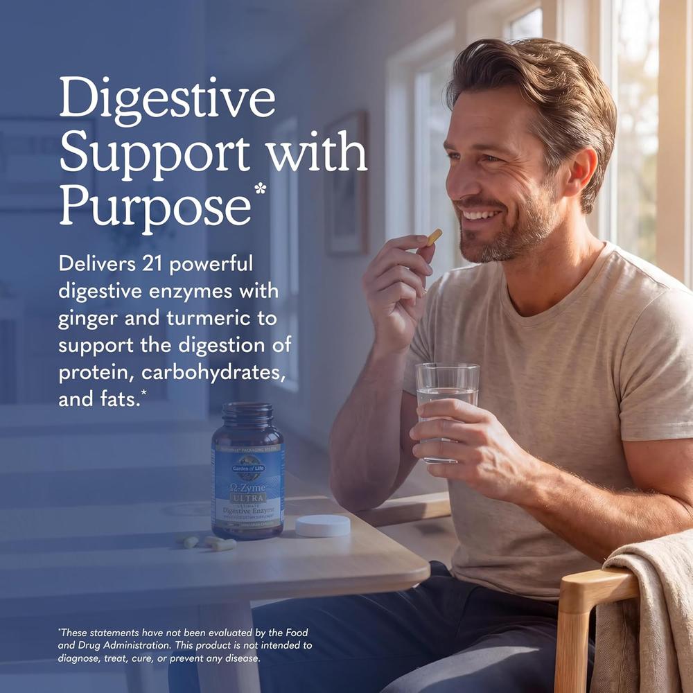 ENZIMAS DIGESTIVAS GARDEN OF LIFE OMEGA-ZYME ULTRA 21 ENZIMAS 180 CÁPSULAS - 2