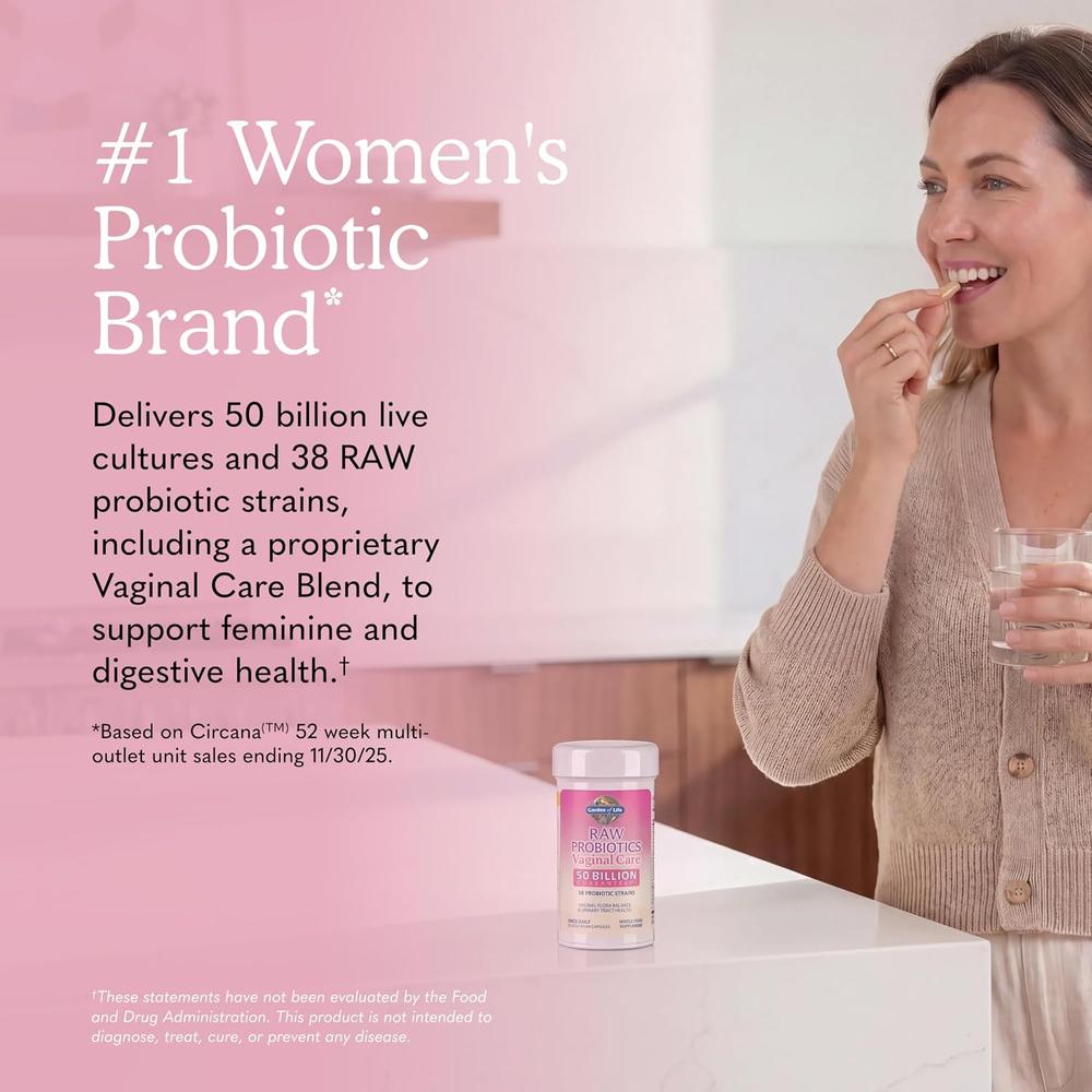 PROBIÓTICO GARDEN OF LIFE RAW CARE SHELF STABLE 50 BILLONES 38 CEPAS 30 CÁPSULAS - 2
