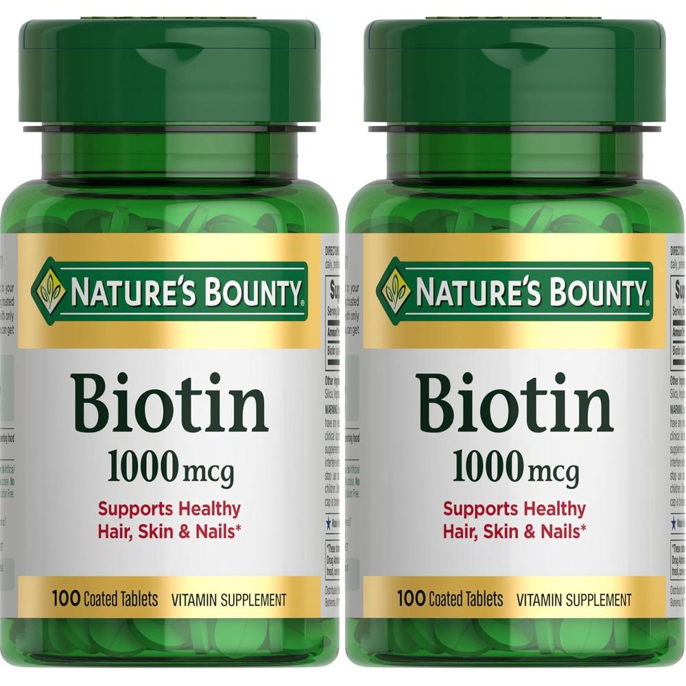 BIOTINA NATURE'S BOUNTY 1000 MCG 100 TABLETAS | PACK 2 - 1