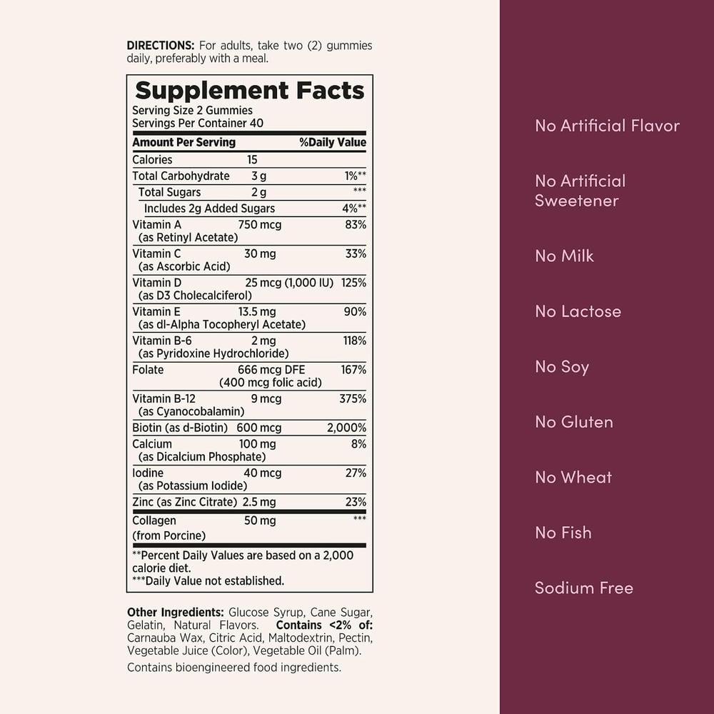 MULTIVITAMÍNICO MUJER NATURE'S BOUNTY FRAMBUESA 80 GOMITAS - 5