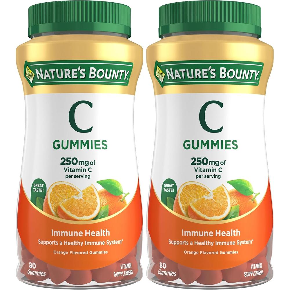 VITAMINA C NATURE'S BOUNTY 250 MG NARANJA 80 GOMITAS | PACK 2 - 1