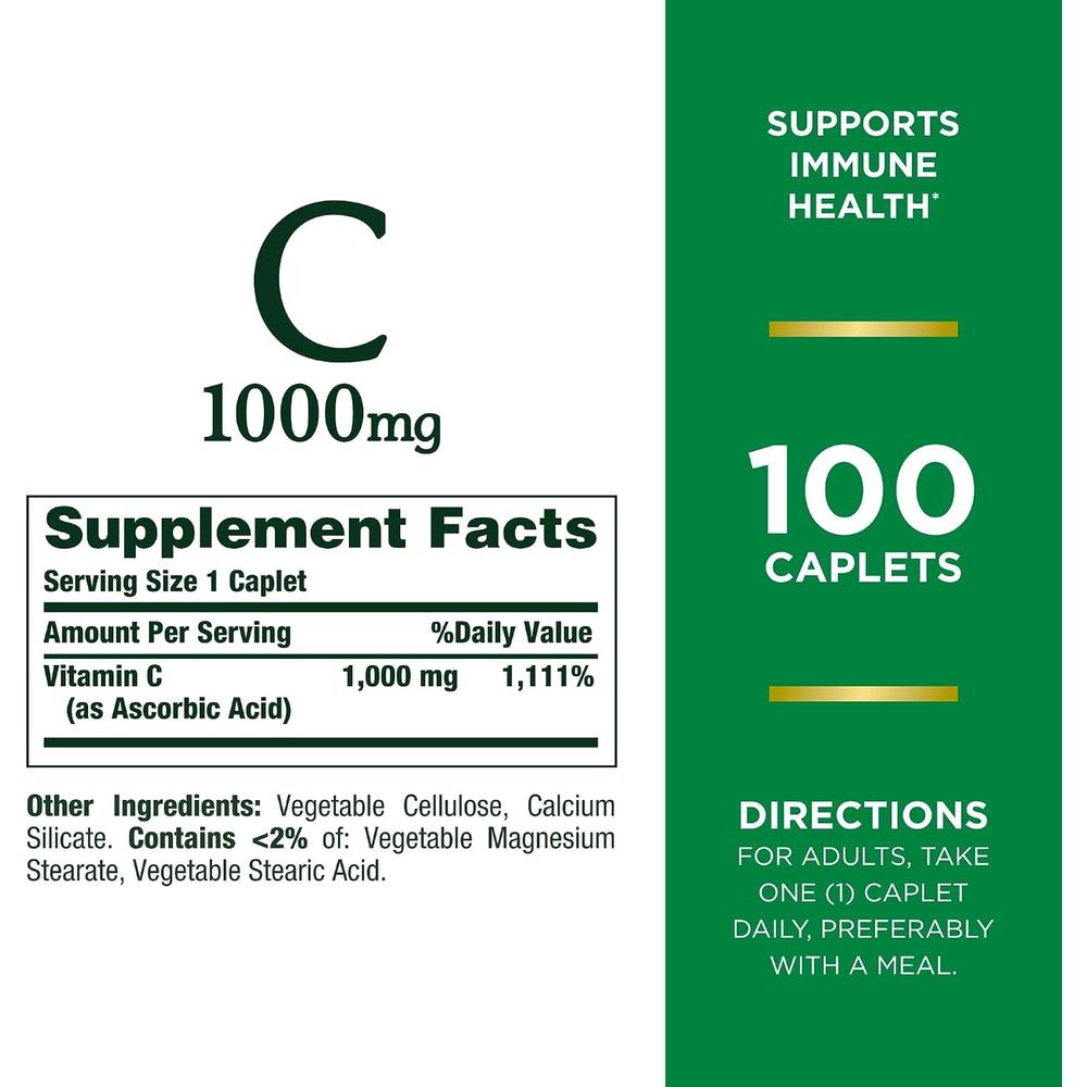 VITAMINA C NATURE'S BOUNTY 1000 MG 100 TABLETAS | PACK 2 - 5