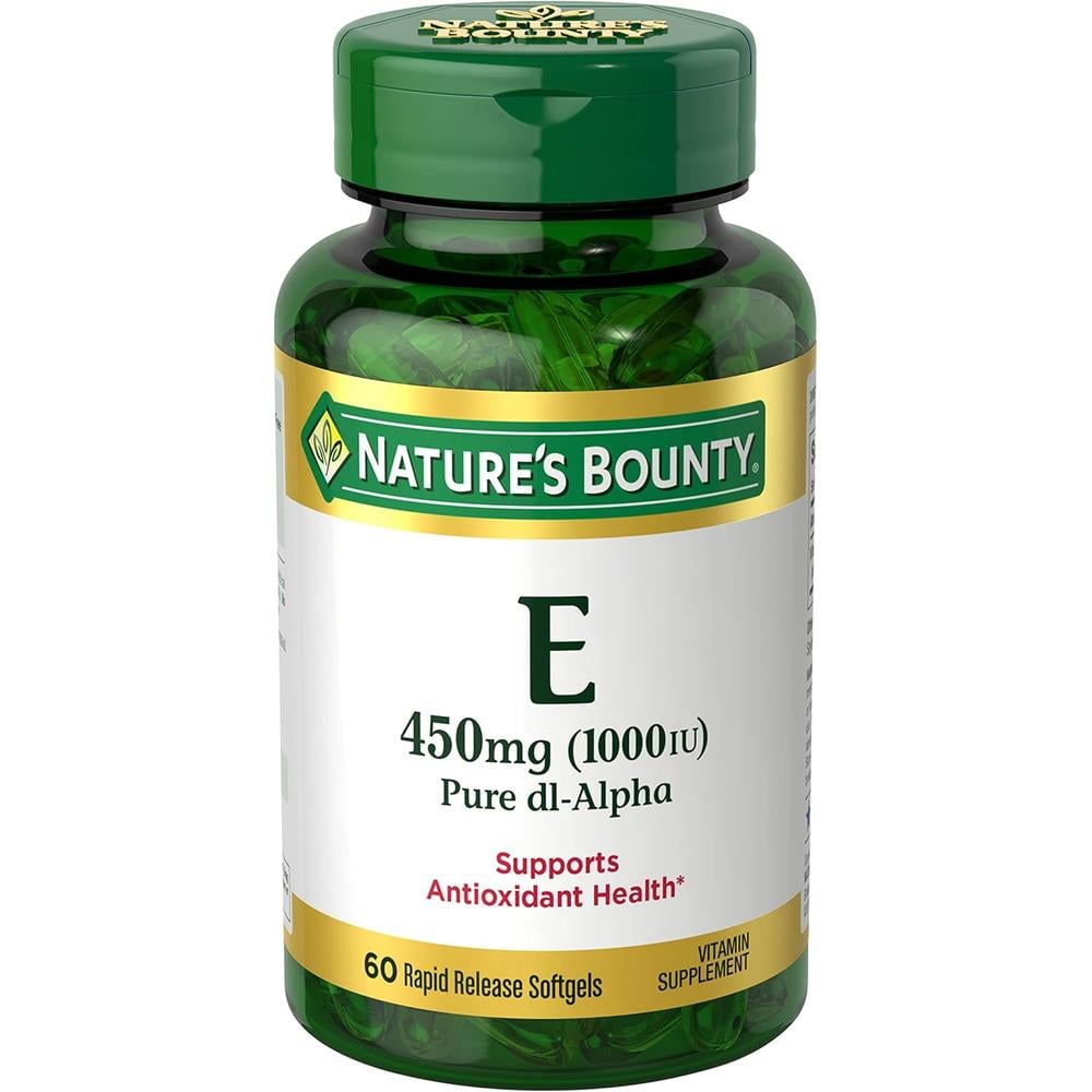 VITAMINA E NATURE'S BOUNTY 1000 UI 60 CÁPSULAS BLANDAS - 1