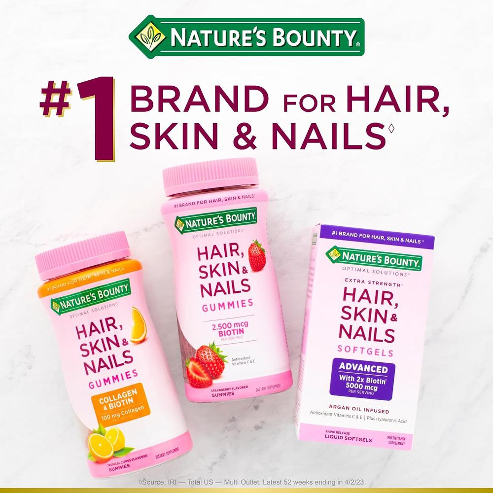 BIOTINA NATURE'S BOUNTY 10000 MCG 90 CÁPSULAS BLANDAS | PACK 2 - 4