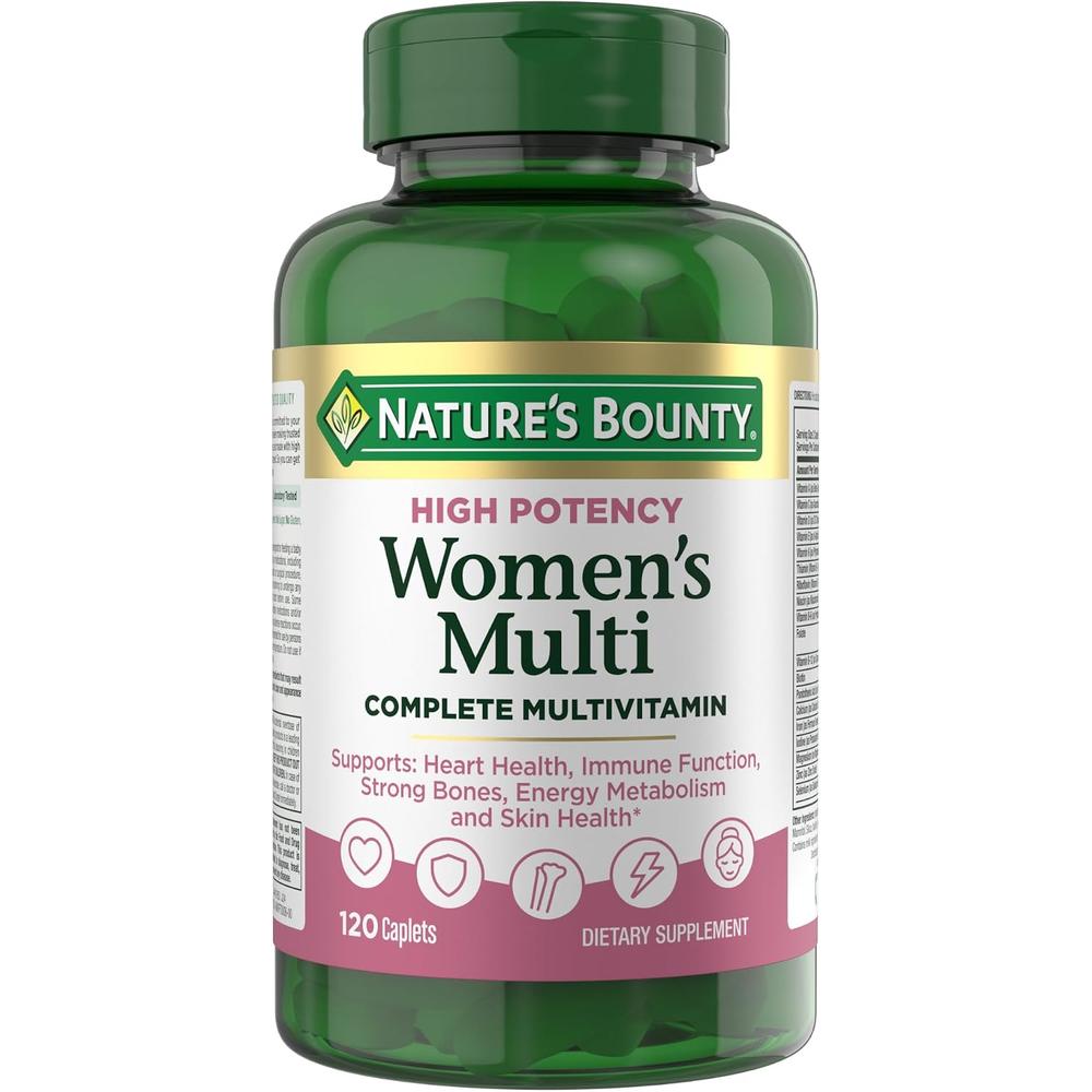 MULTIVITAMÍNICO COMPLETO MUJER HIGH POTENCY NATURE'S BOUNTY 120 TABLETAS - 1