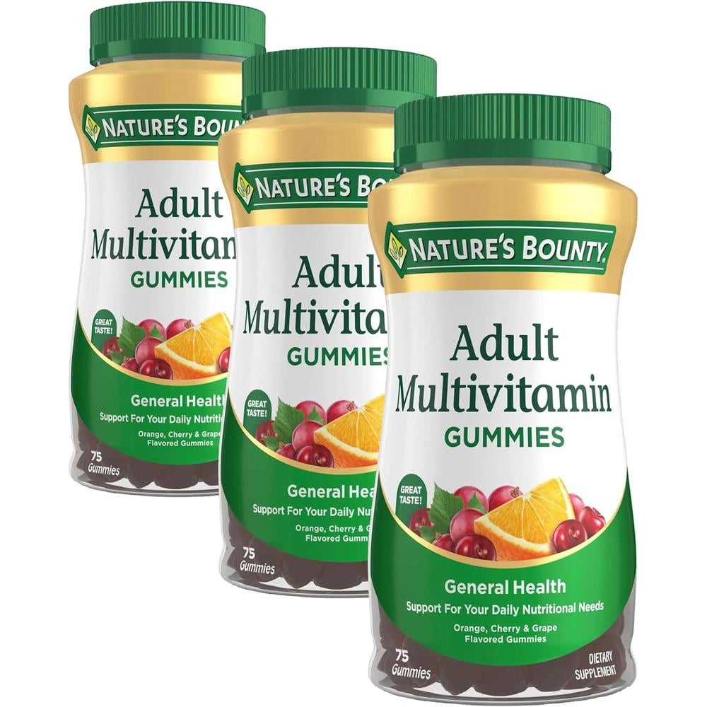 MULTIVITAMÍNICO ADULTOS NATURE'S BOUNTY 75 GOMITAS | PACK 3 - 1