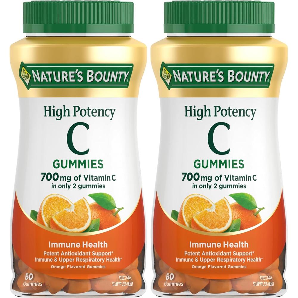 VITAMINA C NATURE'S BOUNTY 700 MG NARANJA 60 GOMITAS | PACK 2 - 1
