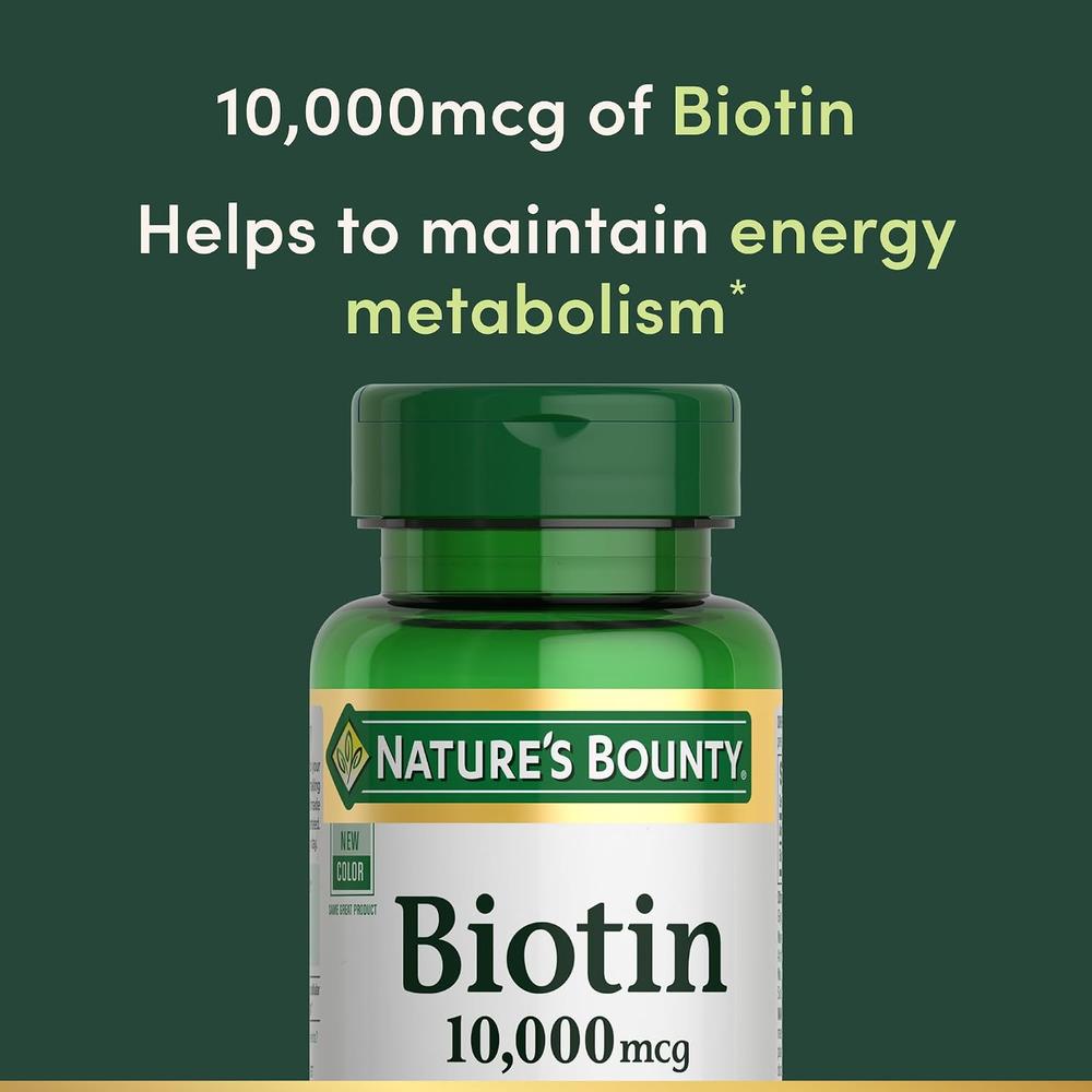 BIOTINA NATURE'S BOUNTY 10000 MCG 120 CÁPSULAS BLANDAS - 4