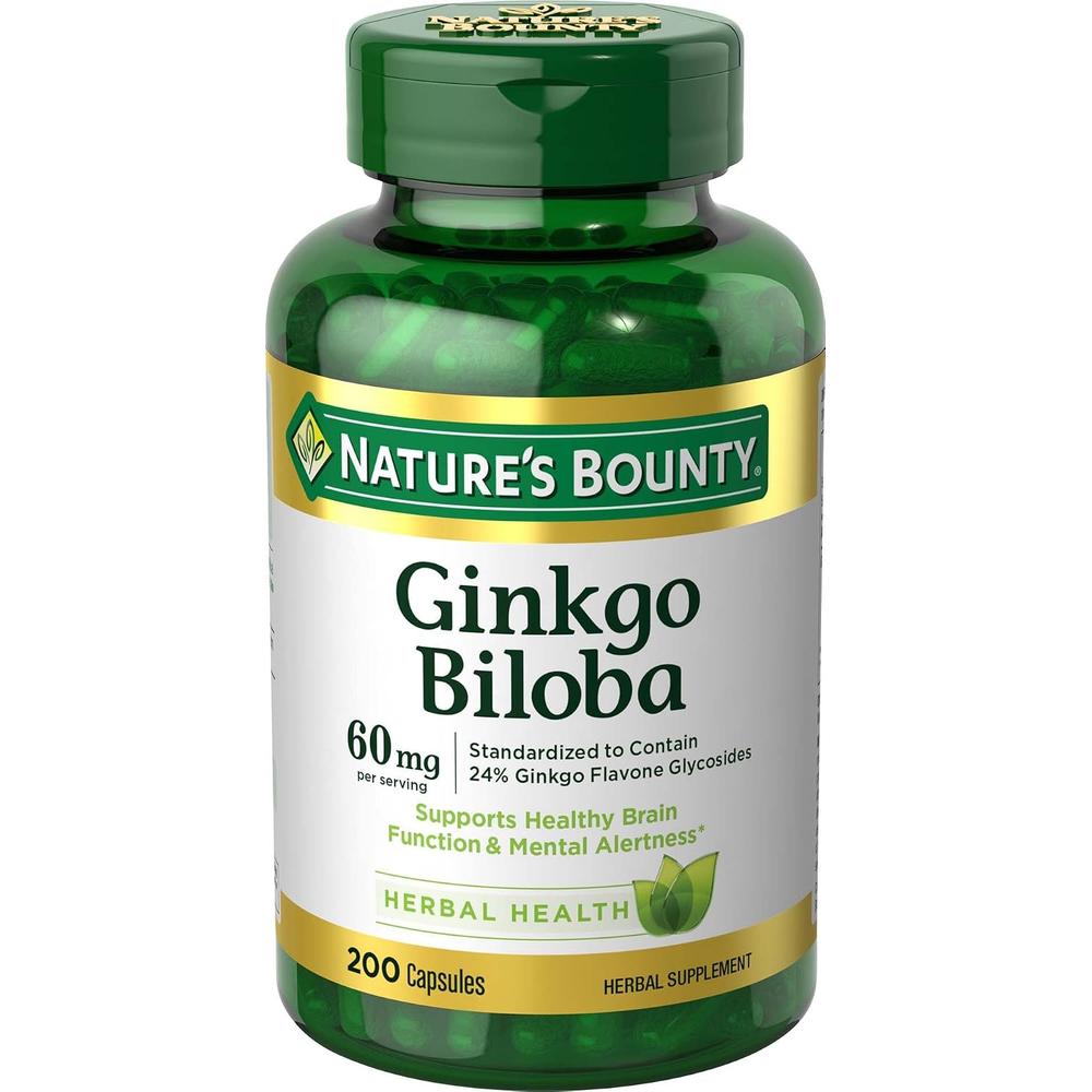 GINKGO BILOBA NATURE'S BOUNTY 60 MG 200 CÁPSULAS - 1
