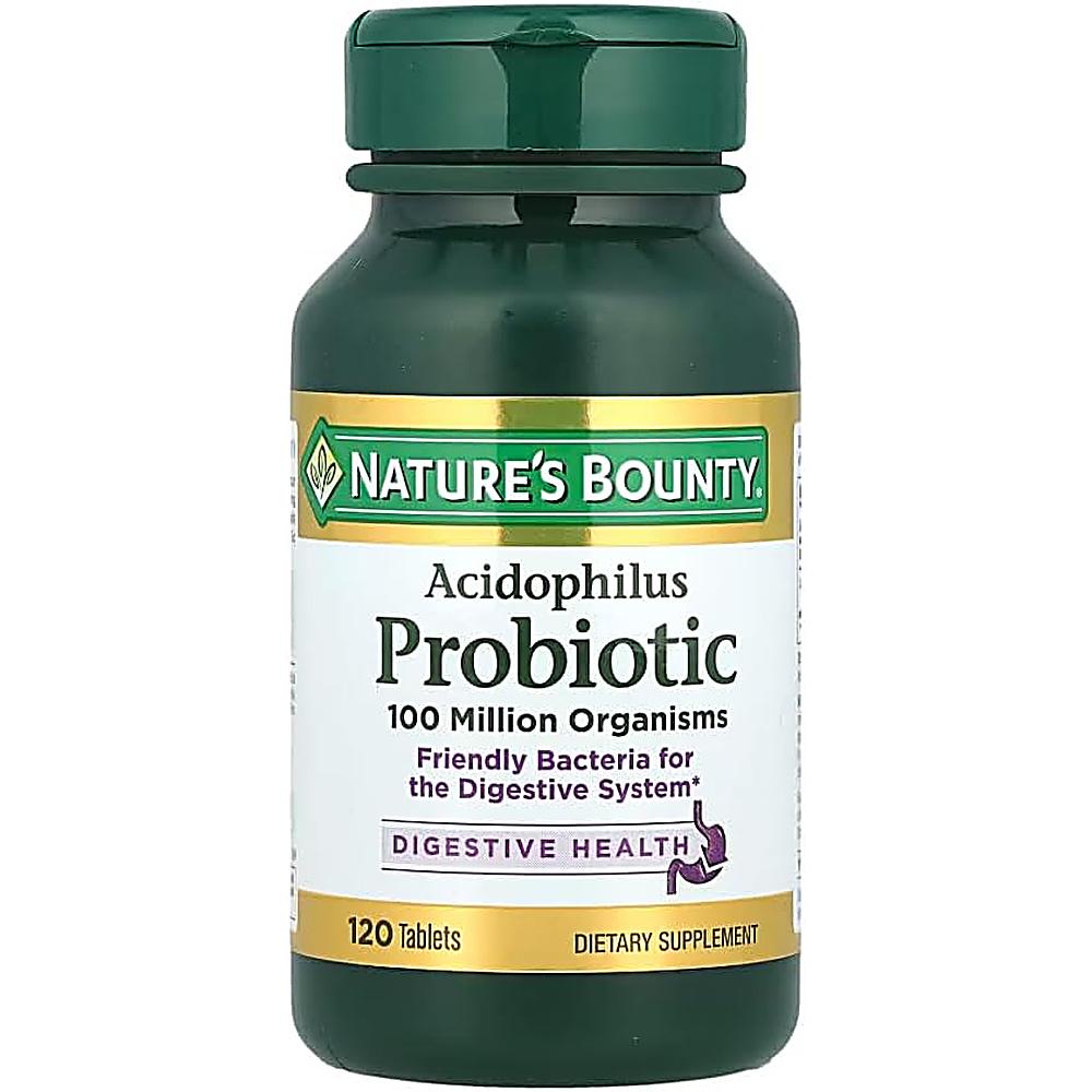 PROBIÓTICO ACIDOPHILUS NATURE'S BOUNTY 100 TABLETAS - 4