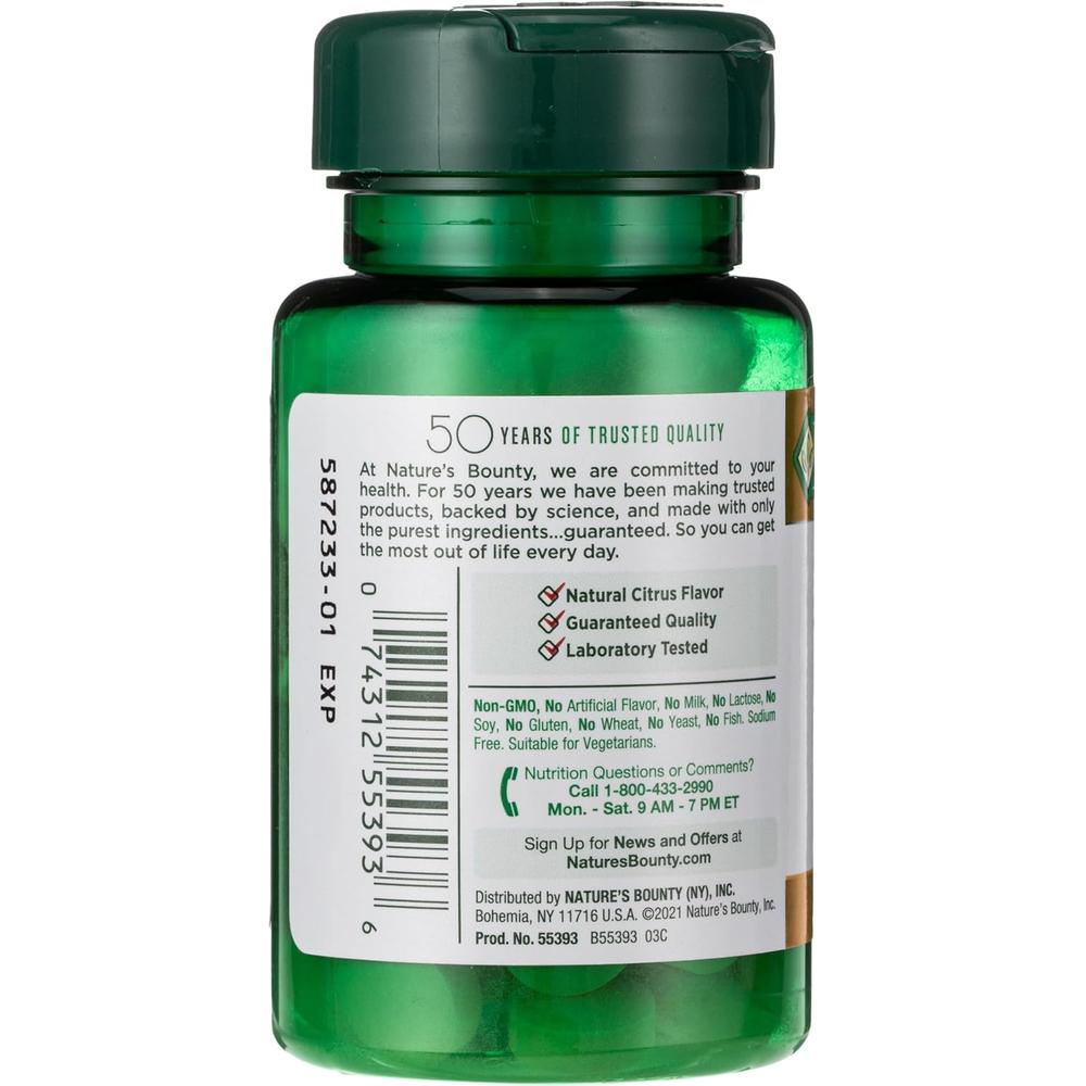 VITAMINA C + ZINC NATURE'S BOUNTY 60 TABLETAS | PACK 2 - 3