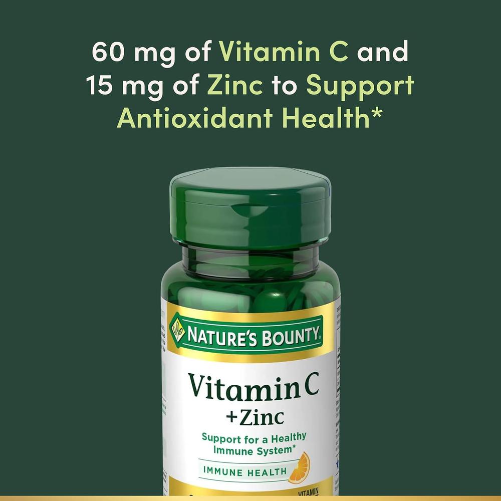 VITAMINA C + ZINC NATURE'S BOUNTY 60 TABLETAS | PACK 2 - 4