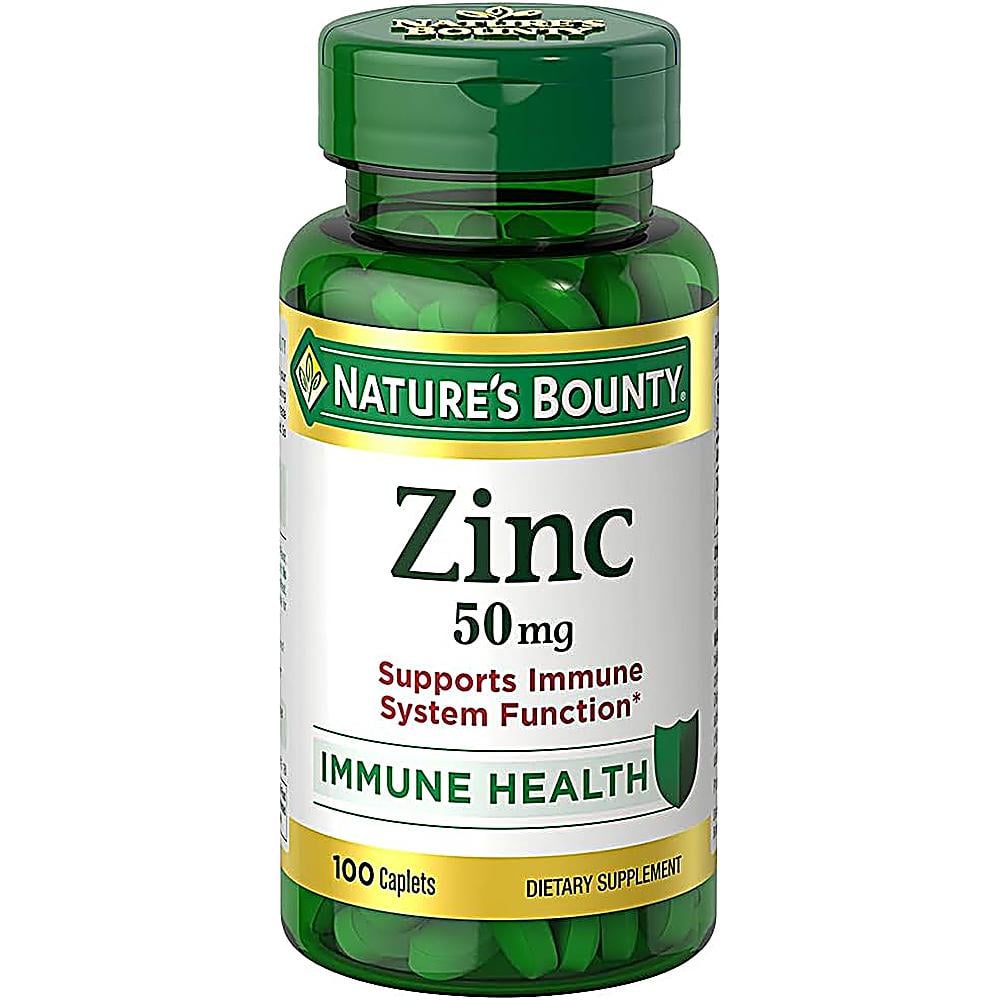 ZINC NATURE'S BOUNTY 50 MG 100 TABLETAS | PACK 2 - 1