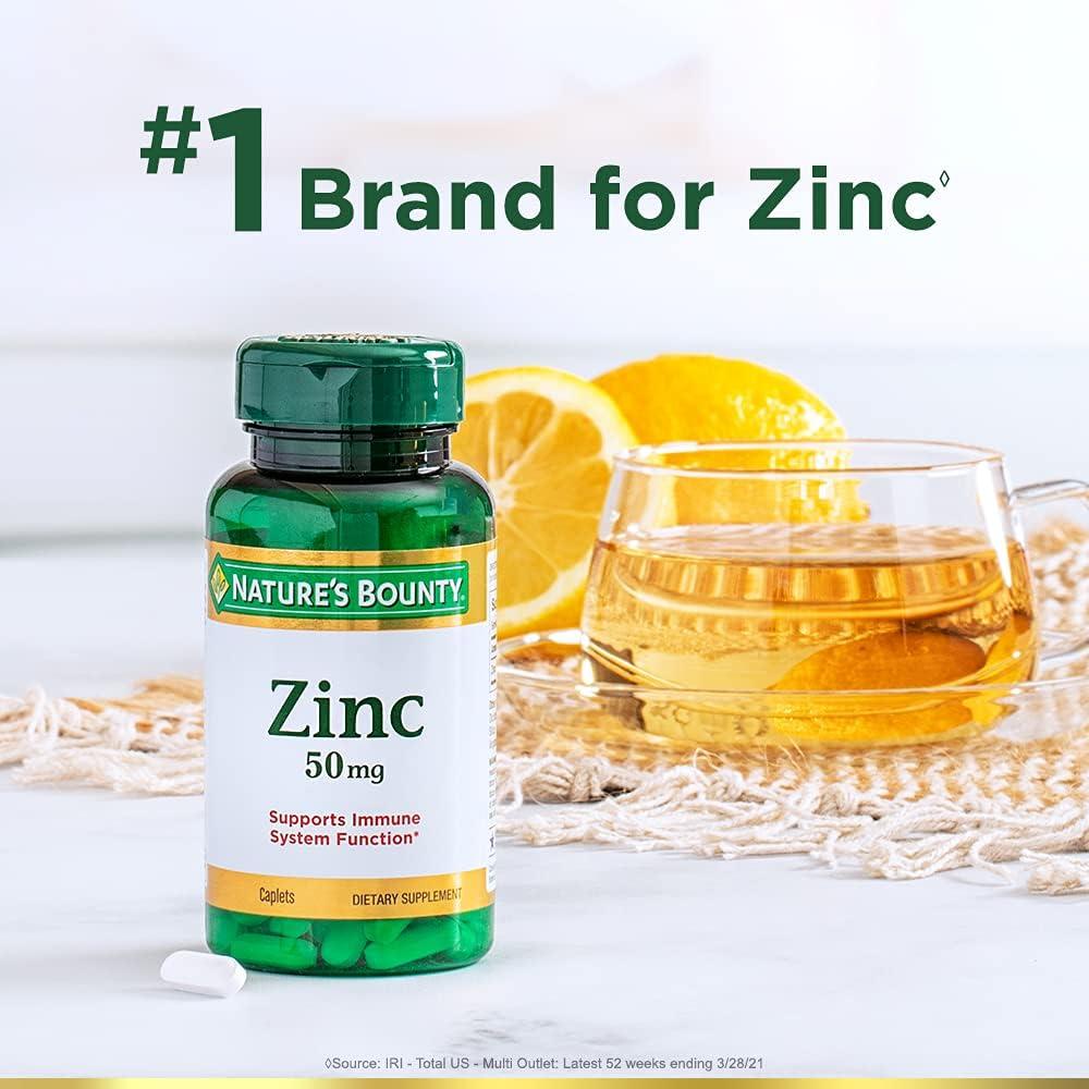 ZINC NATURE'S BOUNTY 50 MG 100 TABLETAS | PACK 2 - 4
