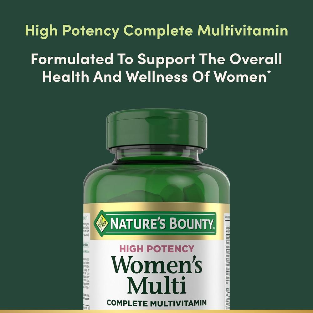 MULTIVITAMÍNICO COMPLETO MUJER HIGH POTENCY NATURE'S BOUNTY 120 TABLETAS | PACK 2 - 3