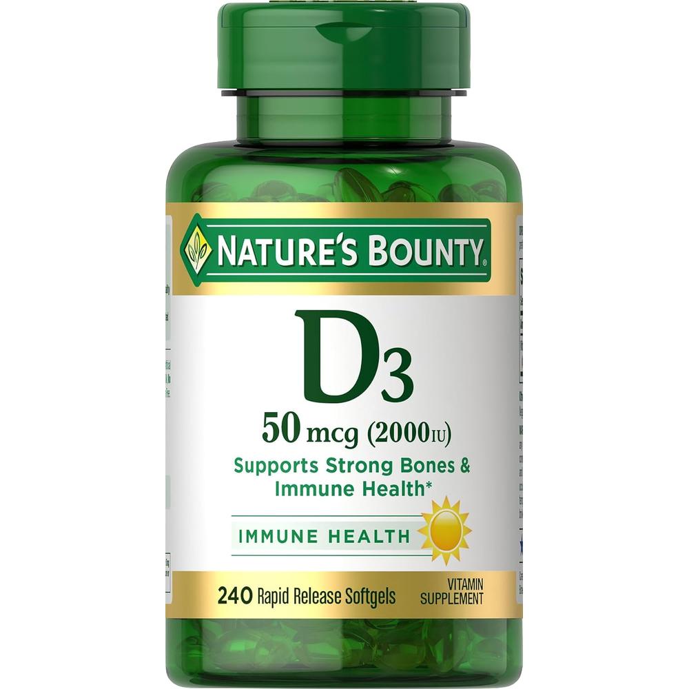 VITAMINA D3 NATURE'S BOUNTY 2000 UI 240 CÁPSULAS BLANDAS - 1