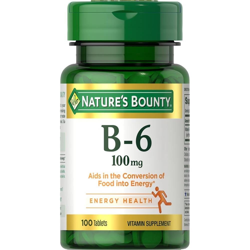 VITAMINA B6 NATURE'S BOUNTY 100 MG 100 TABLETAS - 1