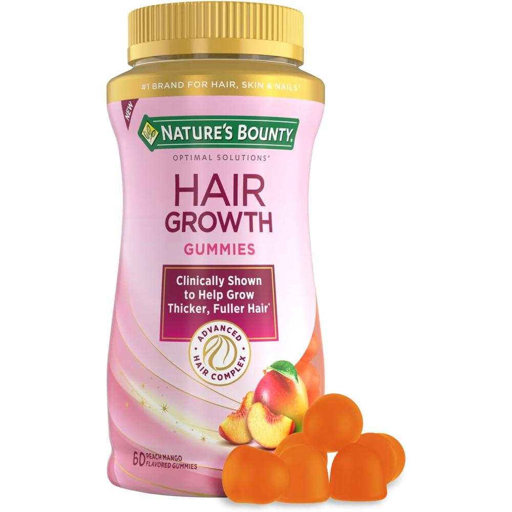 HAIR GROWTH NATURE'S BOUNTY ADVANCED HAIR COMPLEX 60 GOMITAS - 1