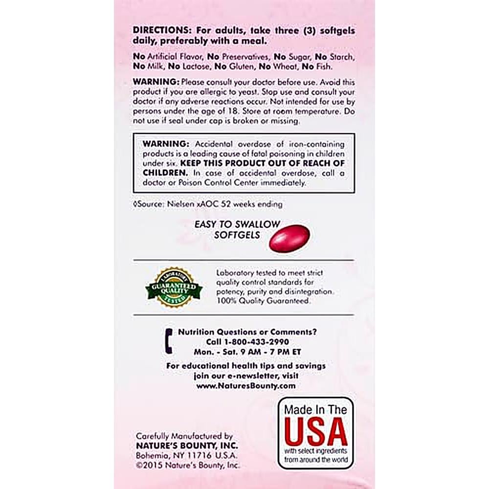 CABELLO PIEL Y UĂAS ADVANCED NATURE'S BOUNTY 150 CĂPSULAS BLANDAS | PACK 2 - 2