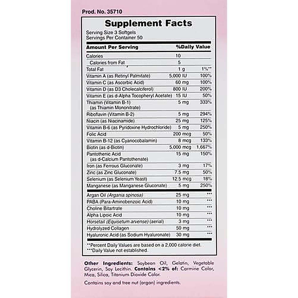 CABELLO PIEL Y UĂAS ADVANCED NATURE'S BOUNTY 150 CĂPSULAS BLANDAS | PACK 2 - 4