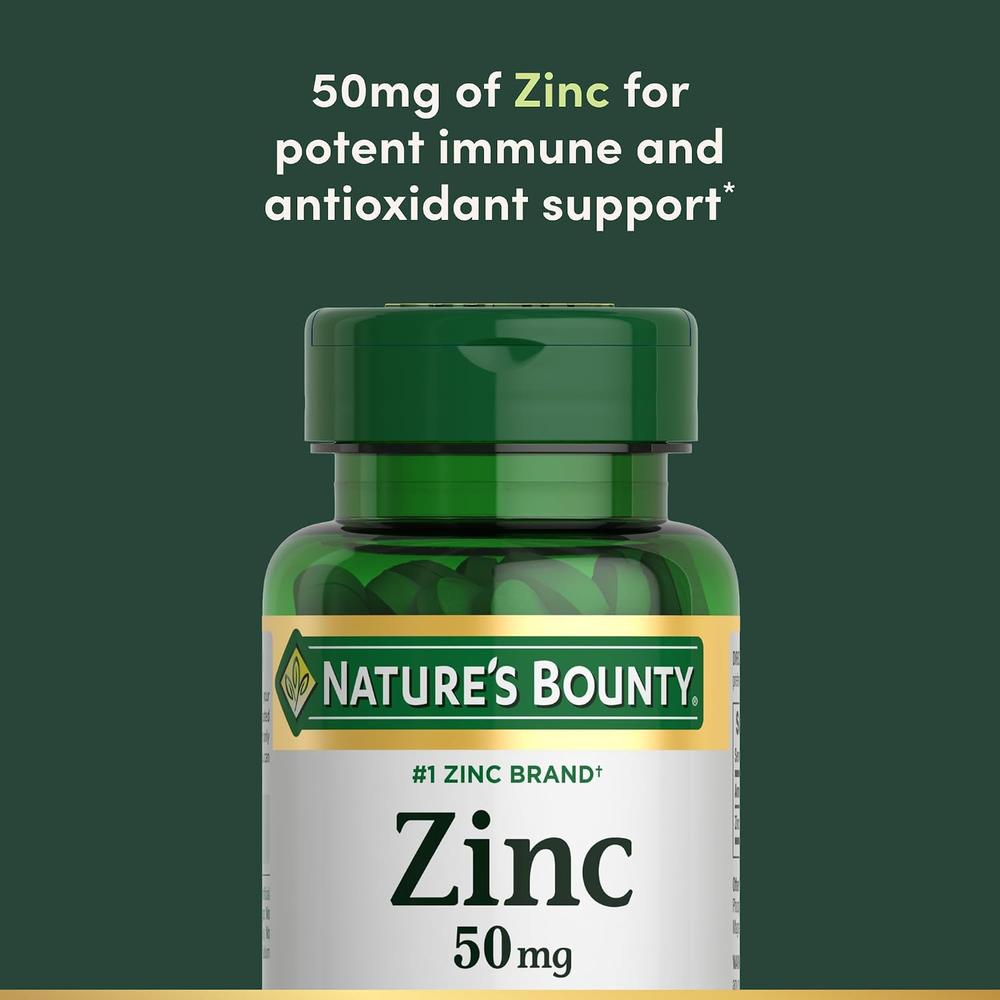 ZINC NATURE'S BOUNTY 50 MG 100 TABLETAS - 3