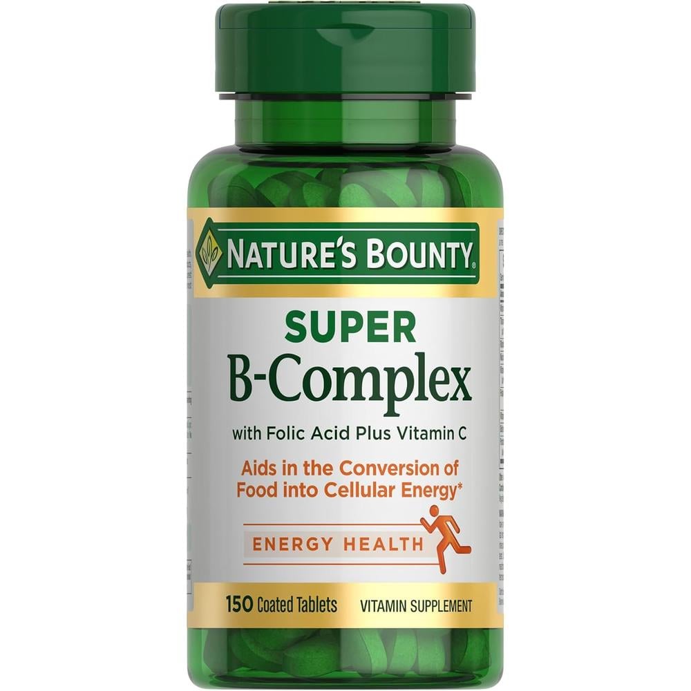 COMPLEJO B NATURE'S BOUNTY + VITAMINA C + ÁCIDO FÓLICO 150 TABLETAS - 1