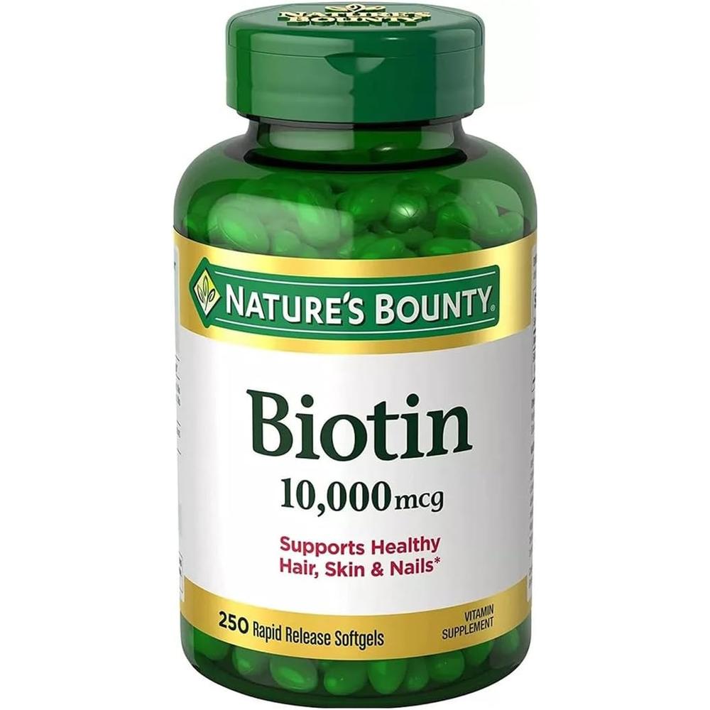BIOTINA NATURE'S BOUNTY 10000 MCG 250 CÁPSULAS BLANDAS - 1