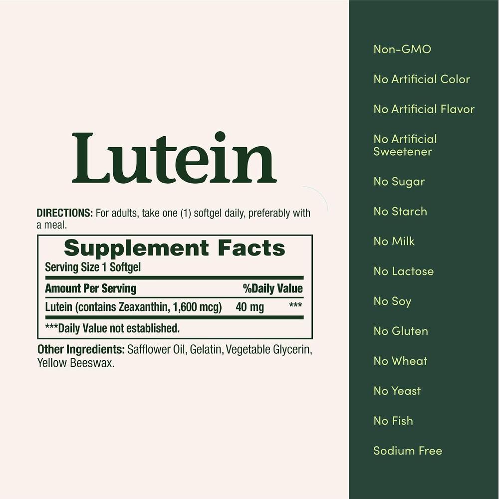 LUTEÍNA NATURE'S BOUNTY 40 MG 30 CÁPSULAS BLANDAS - 5