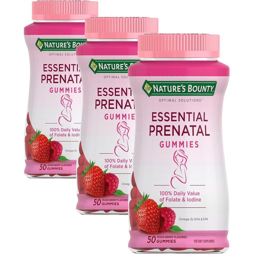 MULTIVITAMÍNICO PRENATAL NATURE'S BOUNTY 50 GOMITAS | PACK 3 - 1