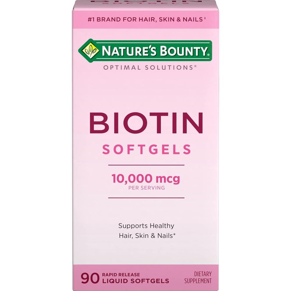 BIOTINA NATURE'S BOUNTY 10000 MCG 90 CÁPSULAS BLANDAS - 1