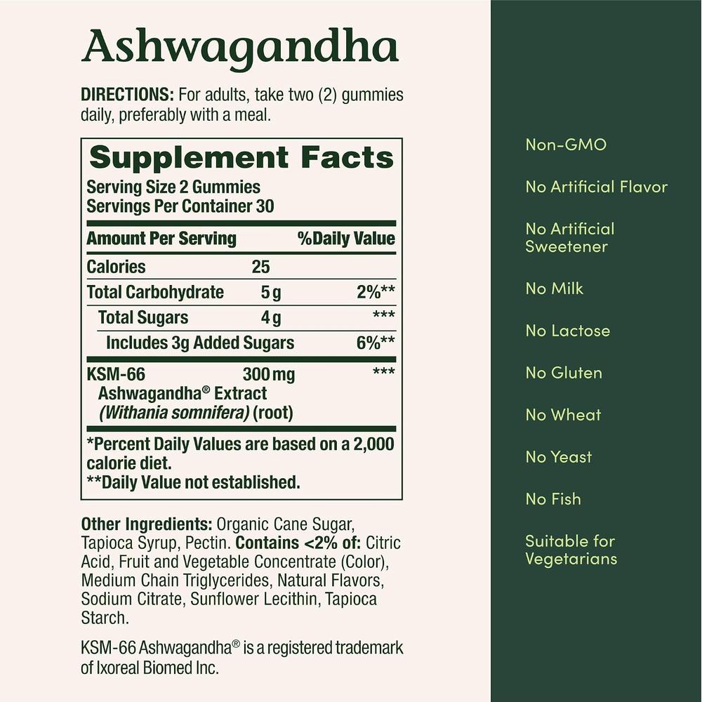 ASHWAGANDHA KSM-66 NATURE'S BOUNTY 300 MG FRUTOS ROJOS 60 GOMITAS - 5