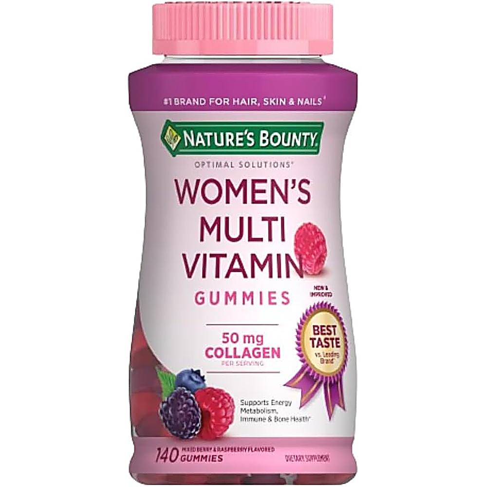 MULTIVITAMÍNICO MUJER NATURE'S BOUNTY + COLÁGENO 50 MG 140 GOMITAS - 1