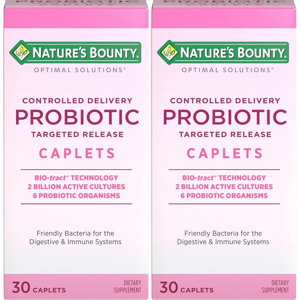 PROBIÓTICO CONTROLLED DELIVERY NATURE'S BOUNTY 2 BILLONES 30 TABLETAS | PACK 2 - 1