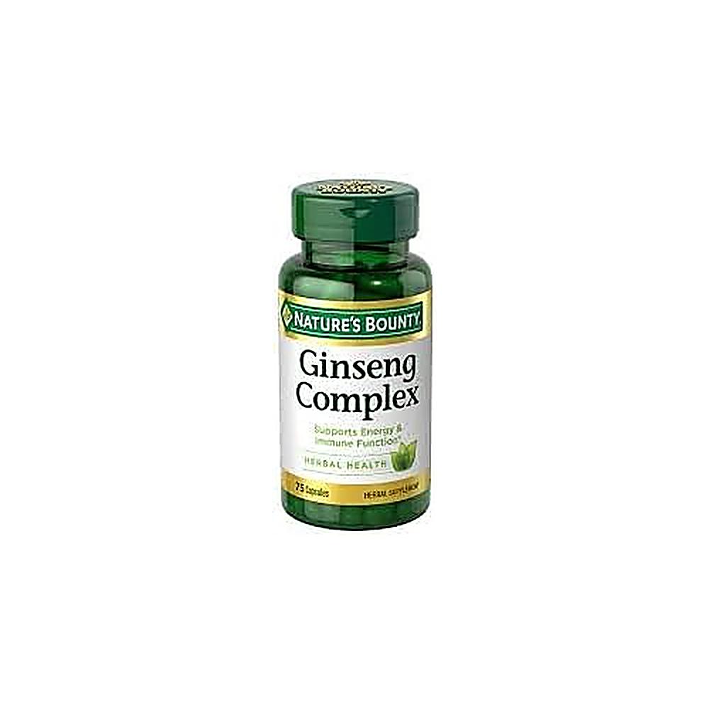 COMPLEJO DE GINSENG NATURE'S BOUNTY 75 CÁPSULAS | PACK 3 - 4