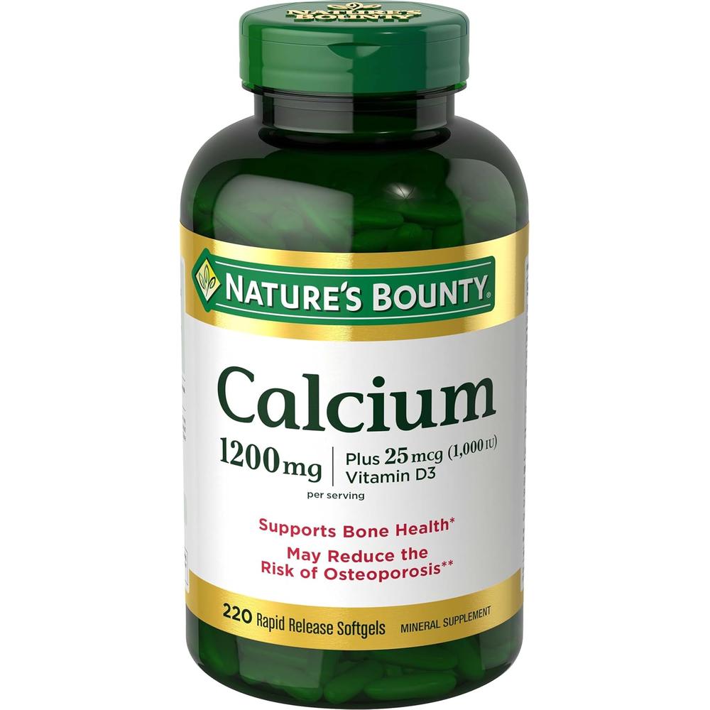 CALCIO NATURE'S BOUNTY 1200 MG + VITAMINA D3 220 CÁPSULAS BLANDAS - 1