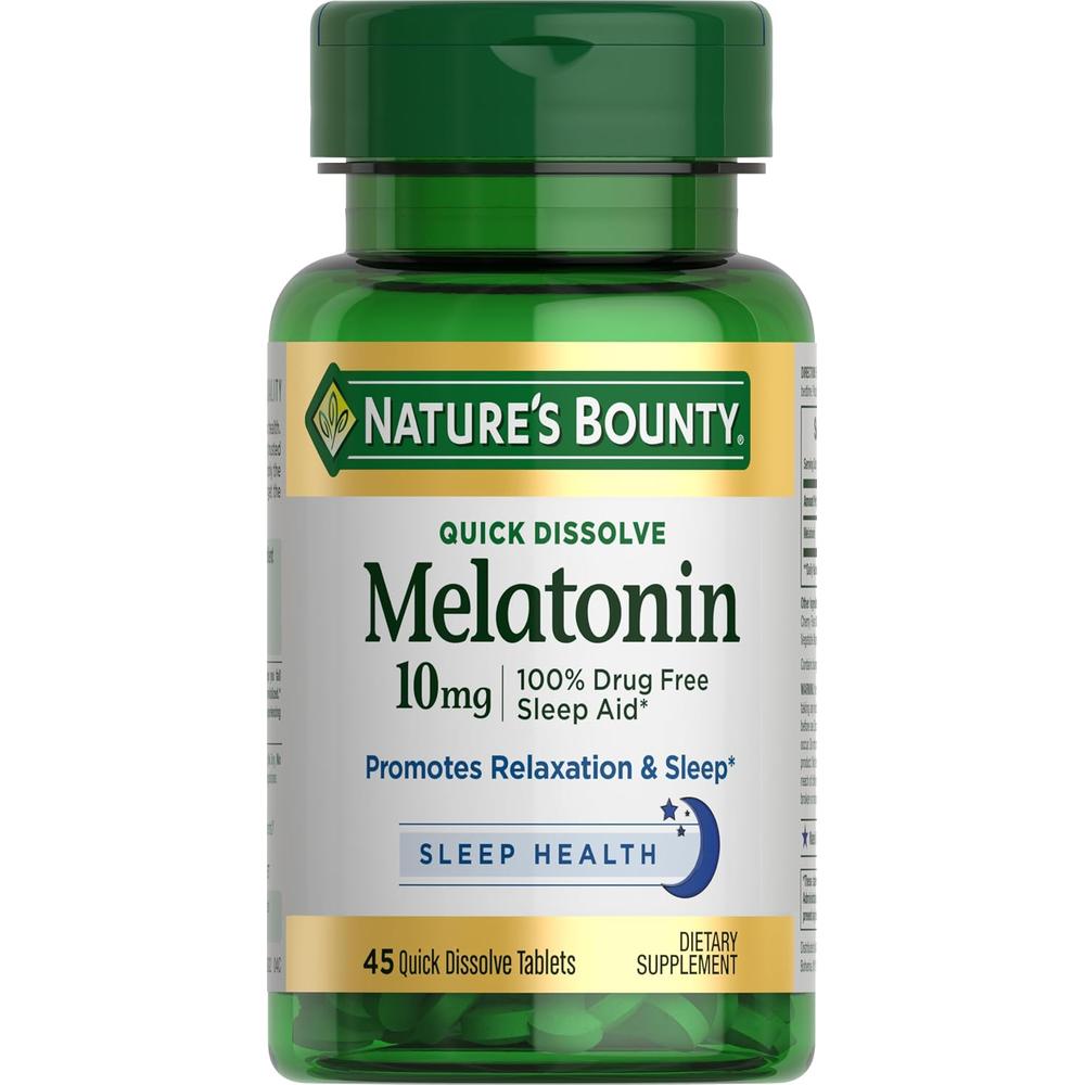 MELATONINA QUICK DISSOLVE NATURE'S BOUNTY 10 MG 45 TABLETAS - 1