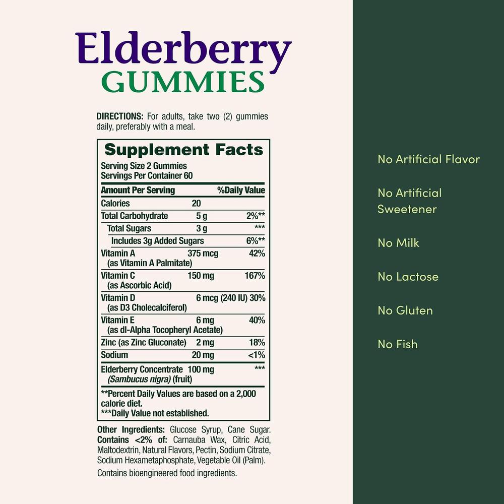 SAÚCO NATURE'S BOUNTY 100 MG 120 GOMITAS - 5