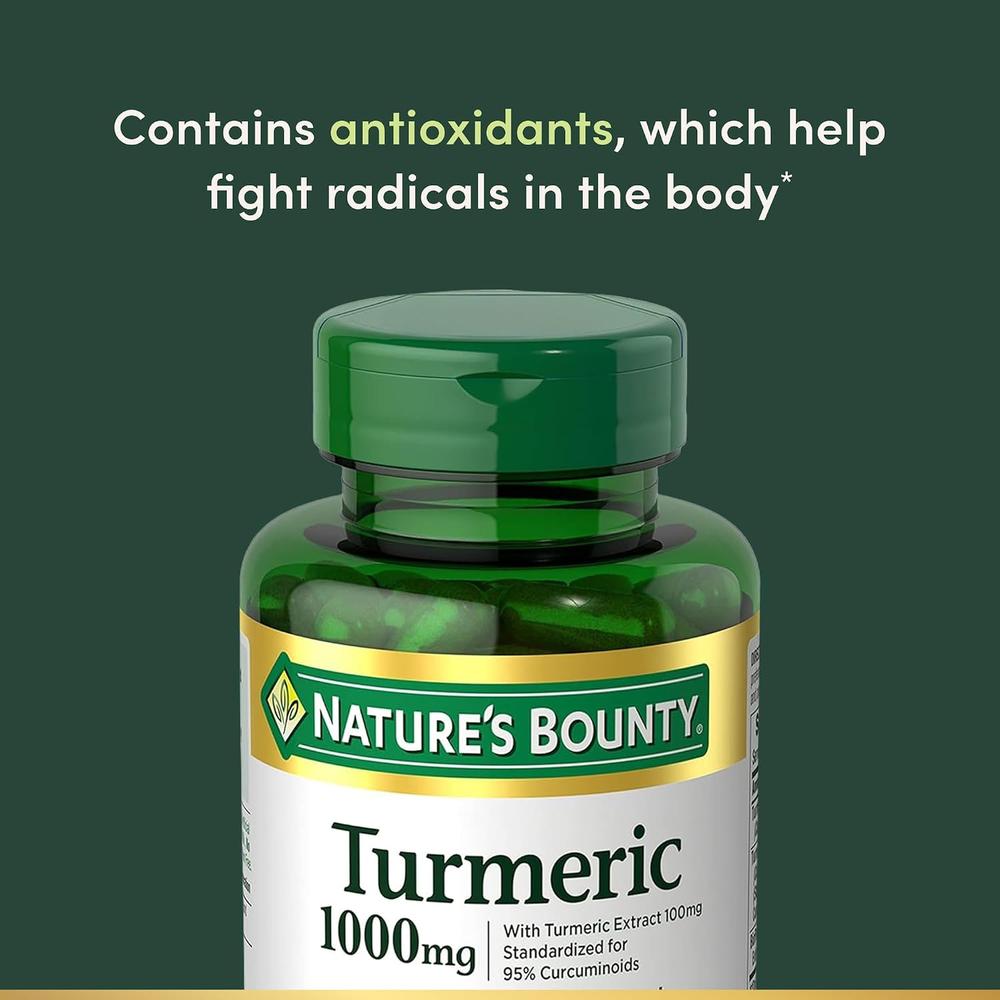 CÚRCUMA NATURE'S BOUNTY 1000 MG + BIOPERINE 5 MG 60 CÁPSULAS | PACK 3 - 6