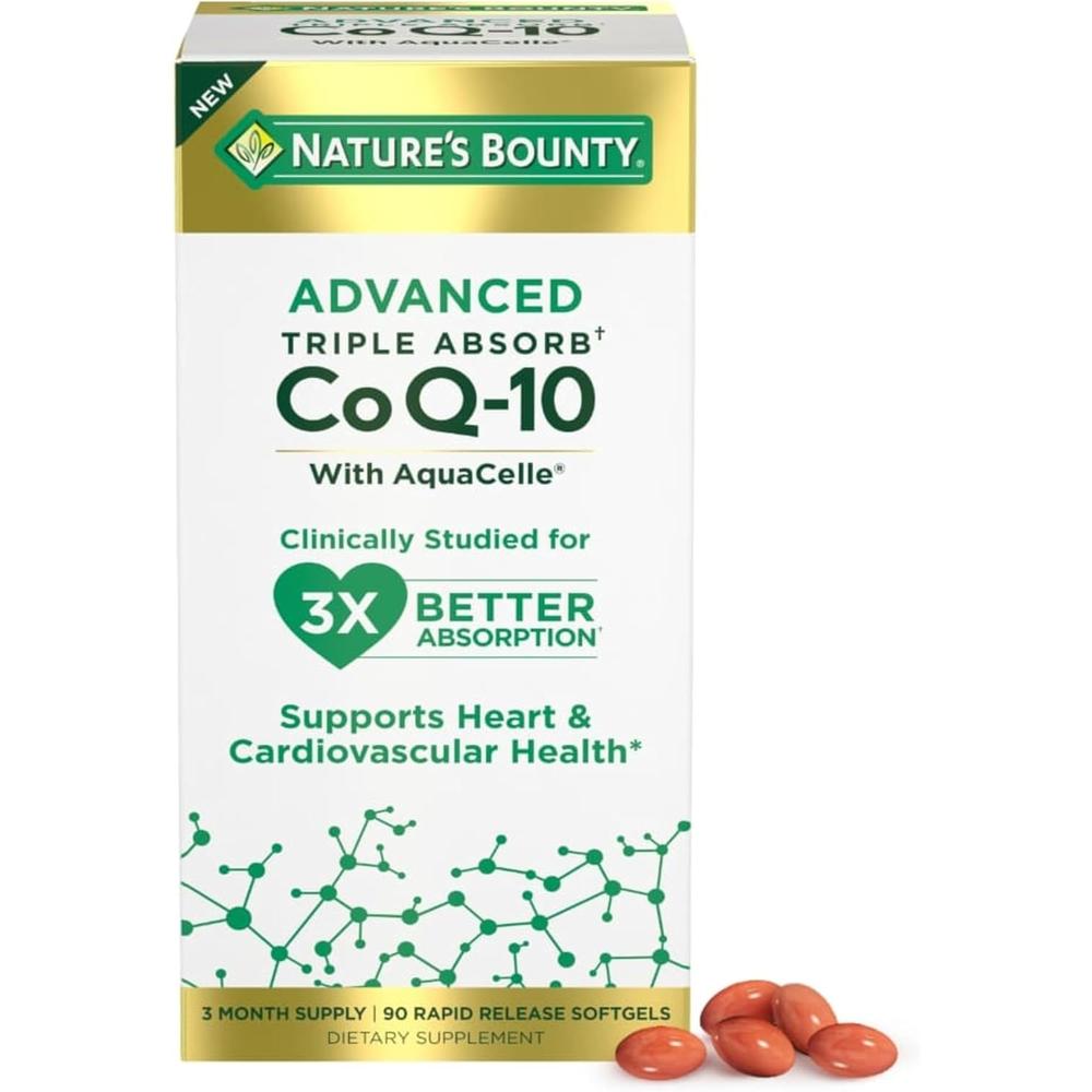 COENZIMA Q10 ADVANCED TRIPLE ABSORB NATURE'S BOUNTY 100 MG 90 CÁPSULAS BLANDAS - 1