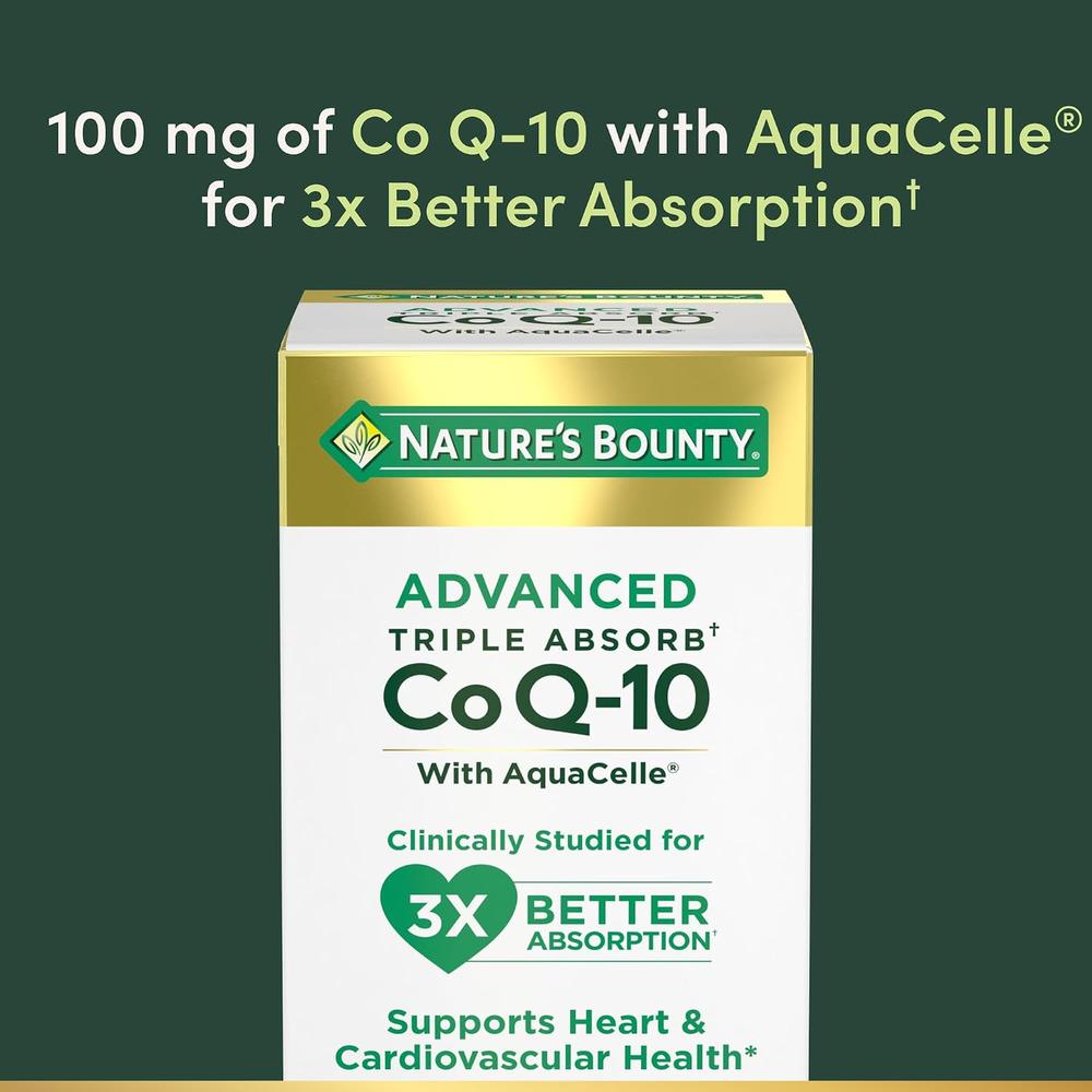 COENZIMA Q10 ADVANCED TRIPLE ABSORB NATURE'S BOUNTY 100 MG 90 CÁPSULAS BLANDAS - 3