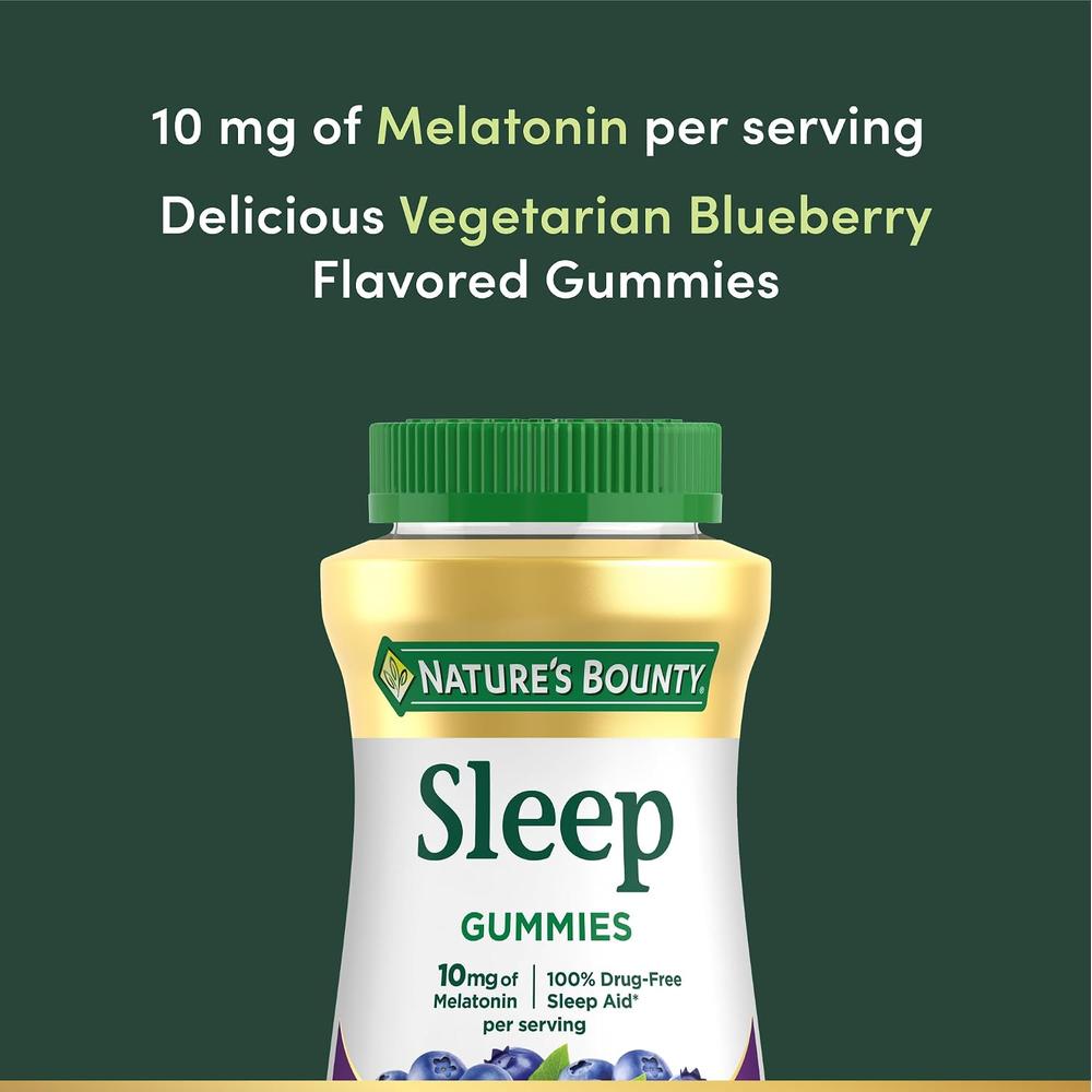 MELATONINA NATURE'S BOUNTY 10 MG ARÁNDANO 140 GOMITAS - 3