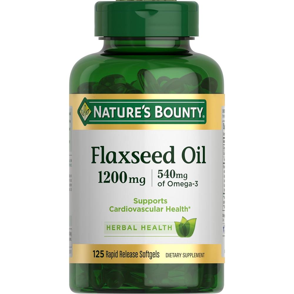 ACEITE DE LINAZA NATURE'S BOUNTY 1200 MG + OMEGA 3 125 CÁPSULAS BLANDAS - 1