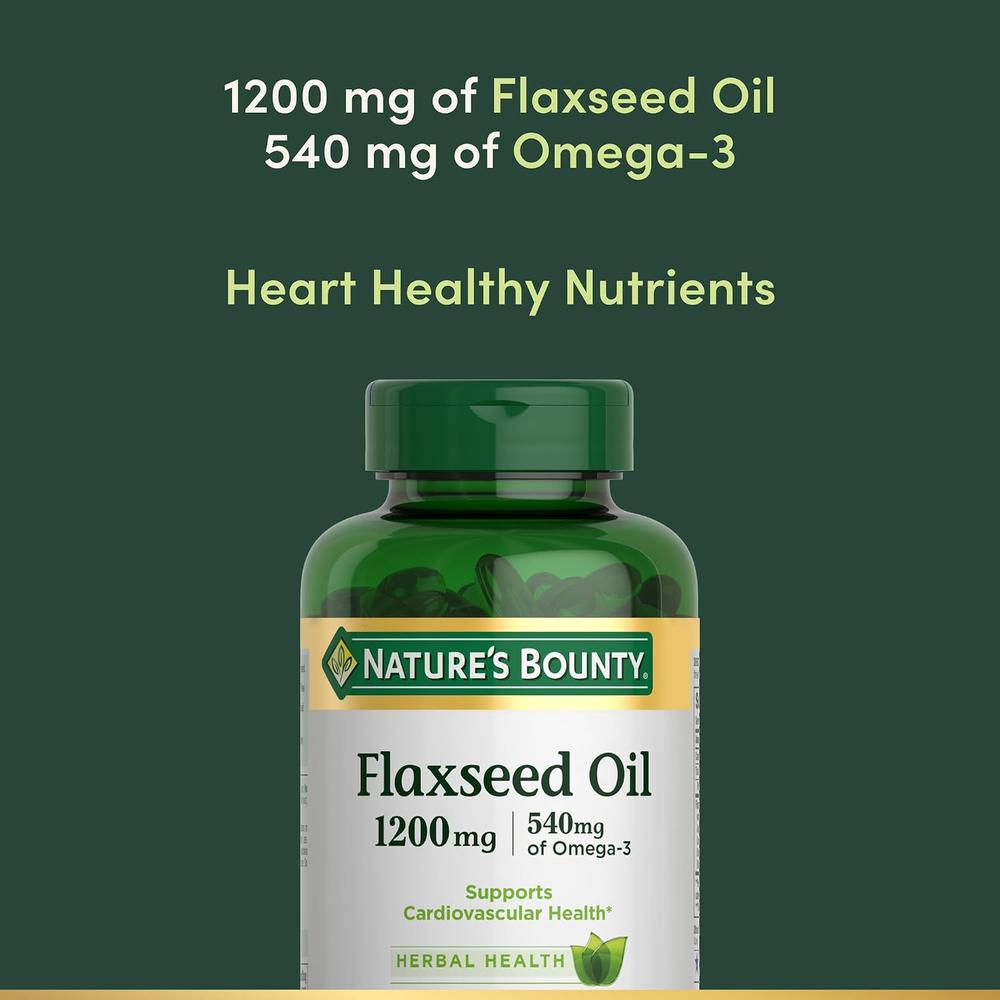 ACEITE DE LINAZA NATURE'S BOUNTY 1200 MG + OMEGA 3 125 CÁPSULAS BLANDAS - 3