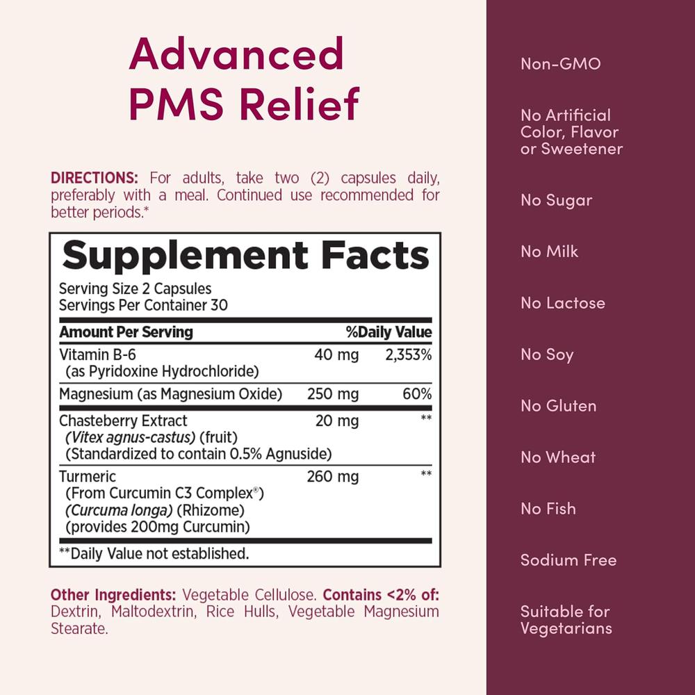 ADVANCED PMS RELIEF NATURE'S BOUNTY 60 CÁPSULAS - 6