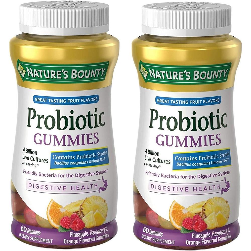 PROBIÓTICO NATURE'S BOUNTY 4 BILLONES 60 GOMITAS | PACK 2 - 1