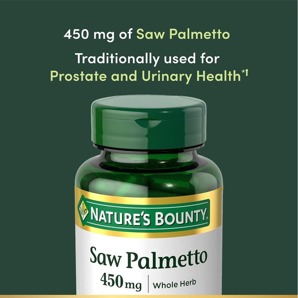 SAW PALMETTO NATURE'S BOUNTY 450 MG 100 CÁPSULAS - 3
