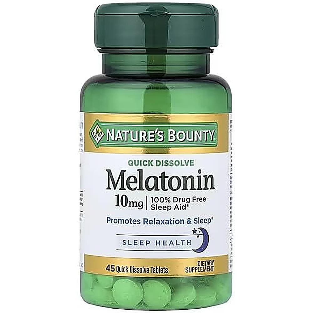 MELATONINA QUICK DISSOLVE NATURE'S BOUNTY 10 MG 45 TABLETAS | PACK 6 - 1