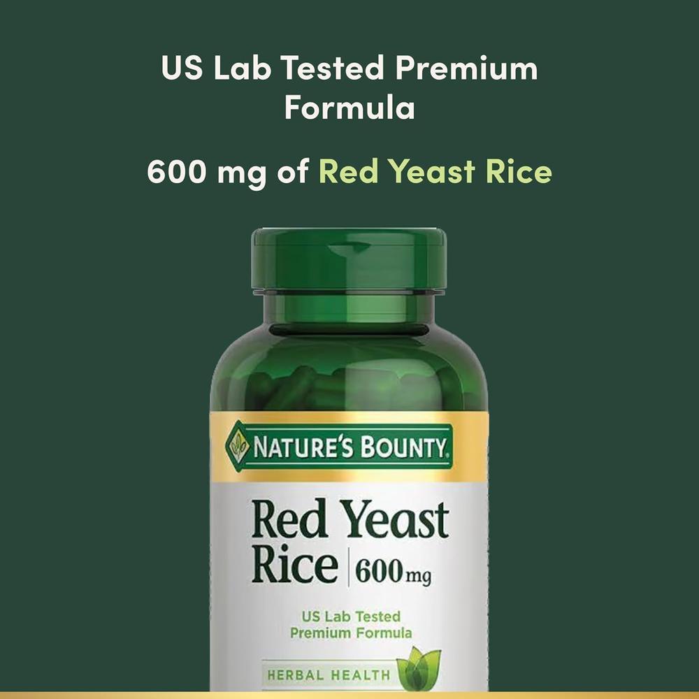 ARROZ DE LEVADURA ROJA NATURE'S BOUNTY 600 MG 120 CÁPSULAS | PACK 2 - 3