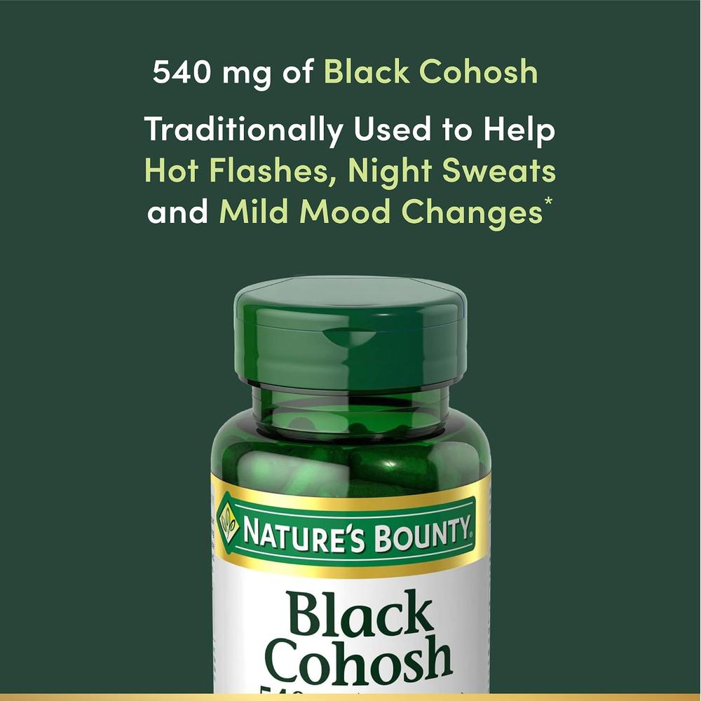 BLACK COHOSH NATURE'S BOUNTY 540 MG 100 CÁPSULAS - 4