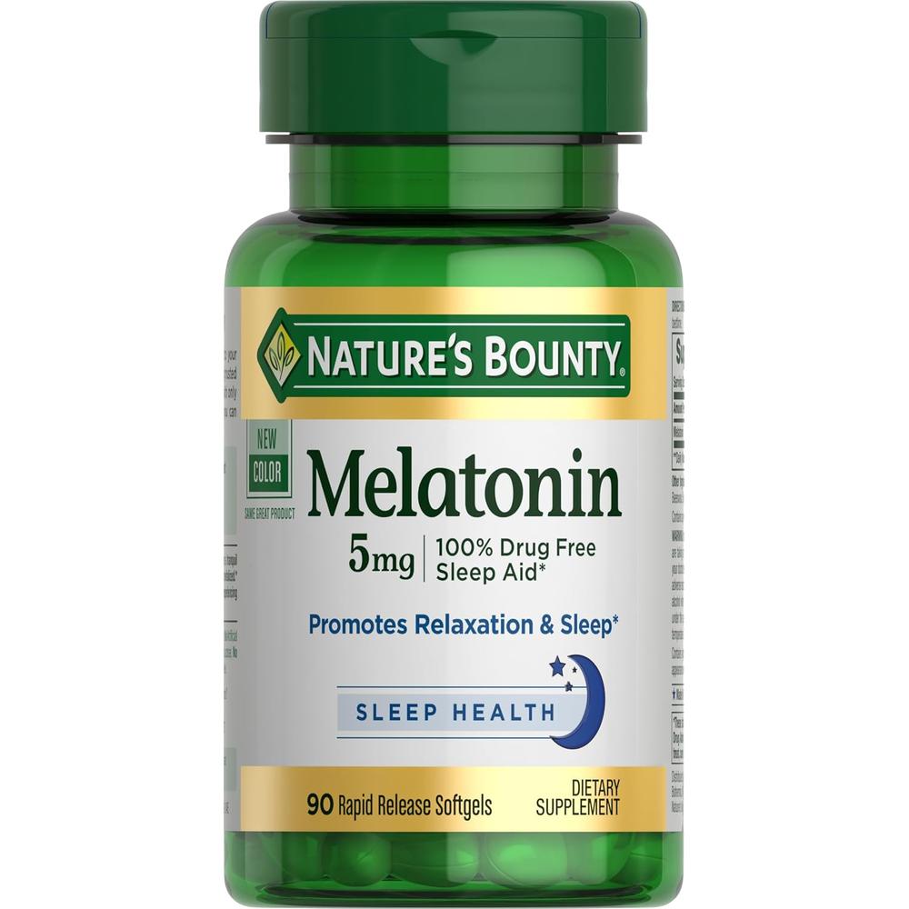 MELATONINA NATURE'S BOUNTY 5 MG 90 CÁPSULAS BLANDAS - 1